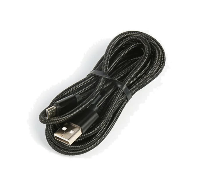 изображение Кабель micro USB усиленный 1м.3А USB 2.0/3.0 в нейл. оплетке. черн. RR1